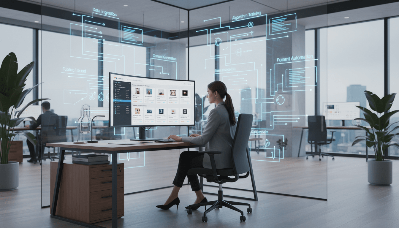 Een professional bekijkt automatisering en productlijsten