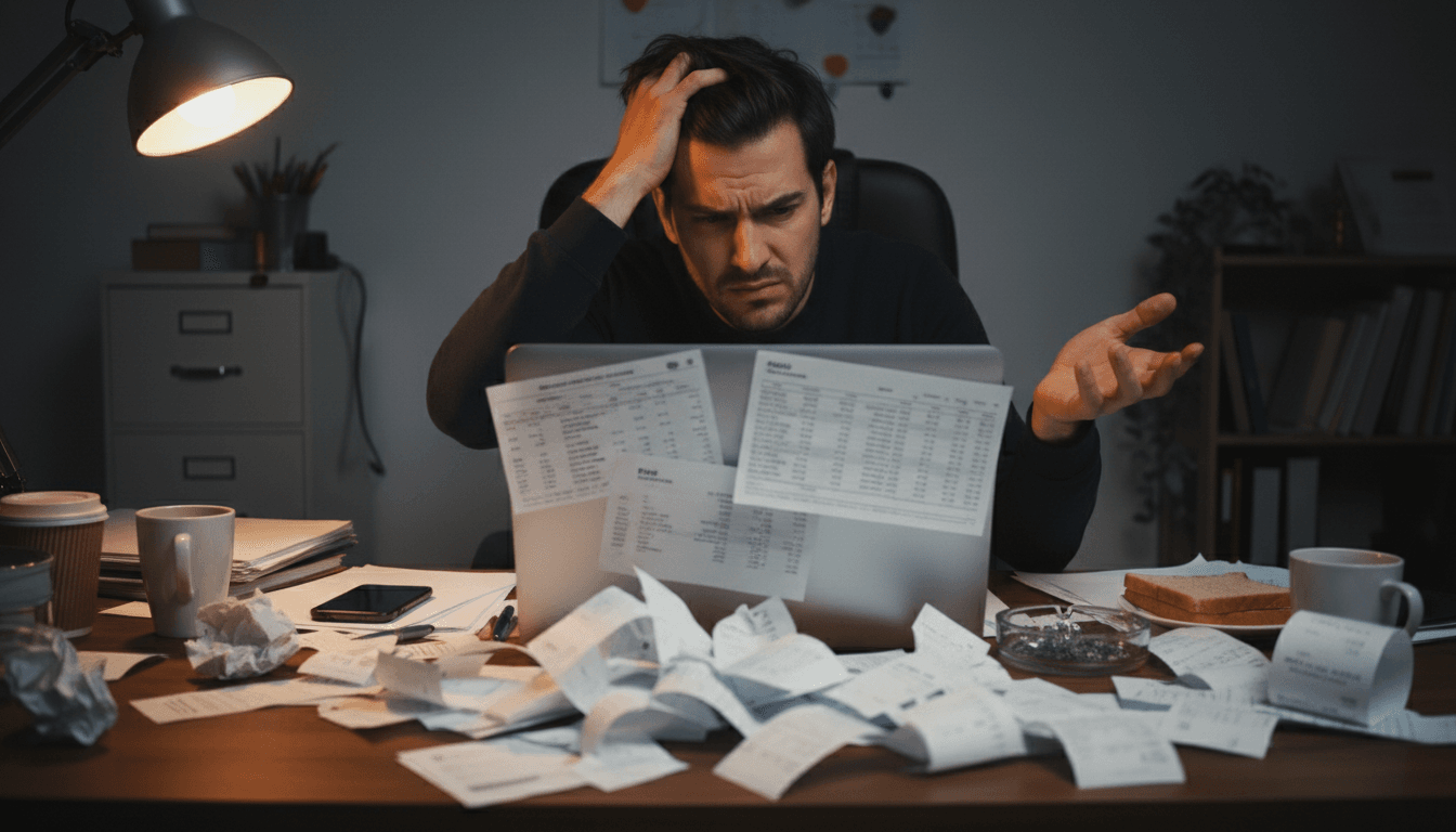 Kleine ondernemer worstelt met rommelige financiyle administratie
