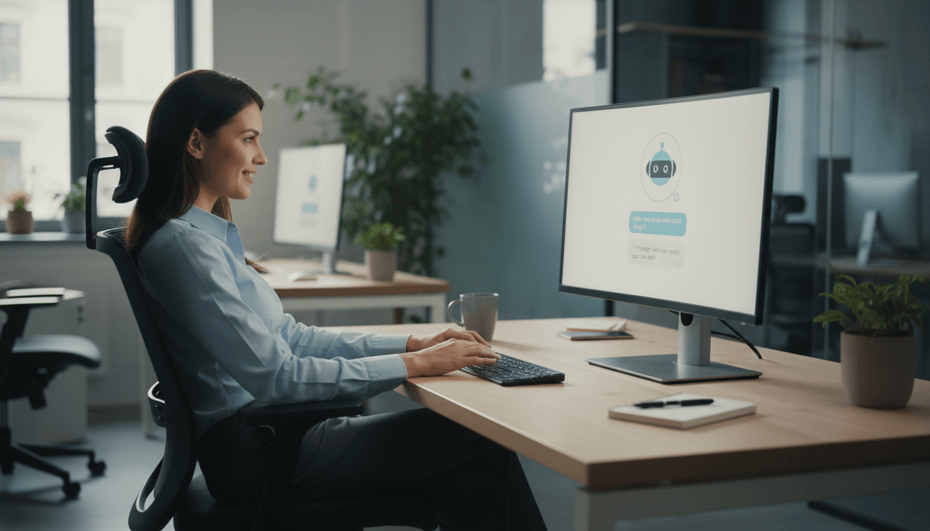 Professionele klantenservice met AI automatisering in kantoor