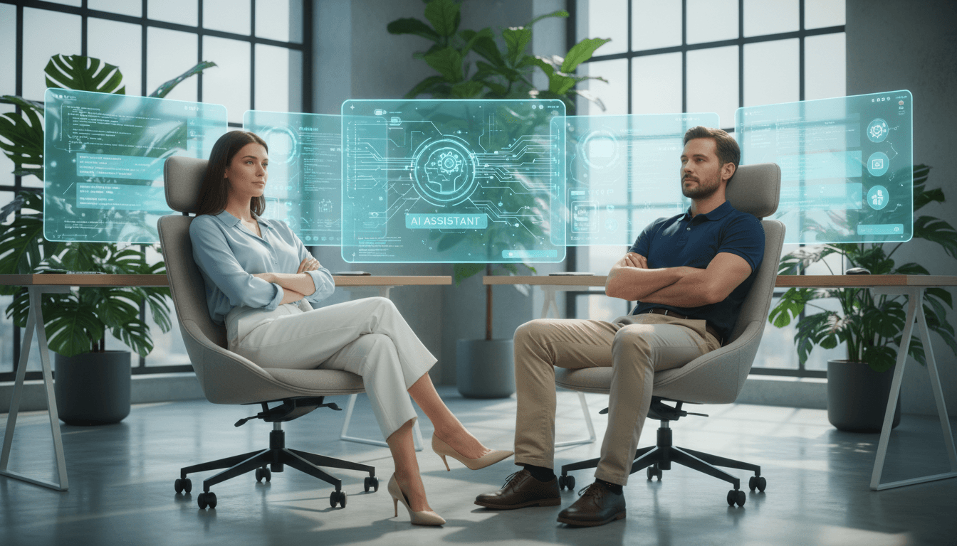 Twee medewerkers vertrouwen op automatisering voor klantenservice