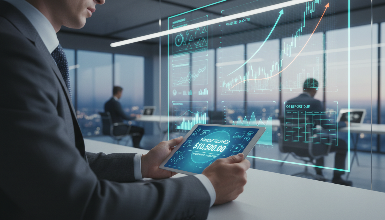 Zakelijke bevestiging van automatische betaling op tablet