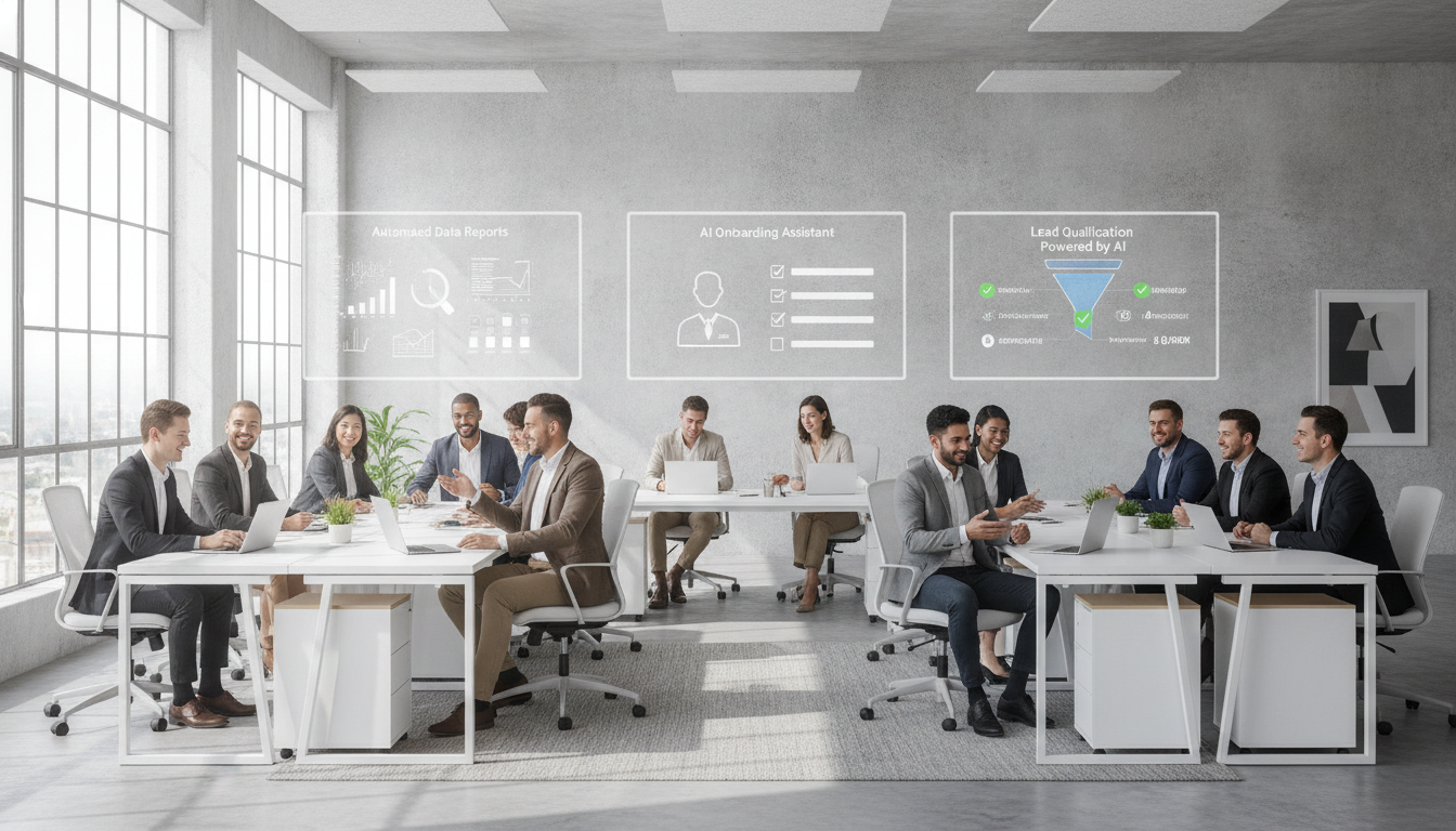 Marketing team werkt samen aan automatisering processen