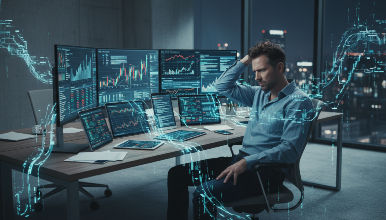 Ondernemer werkt geconcentreerd met ai automatisering software