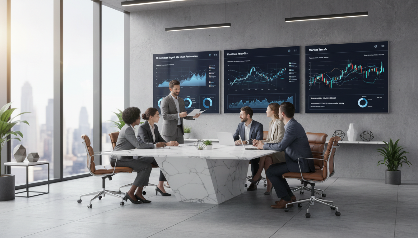 Financieel team bespreekt vermogensbeheer en kosten
