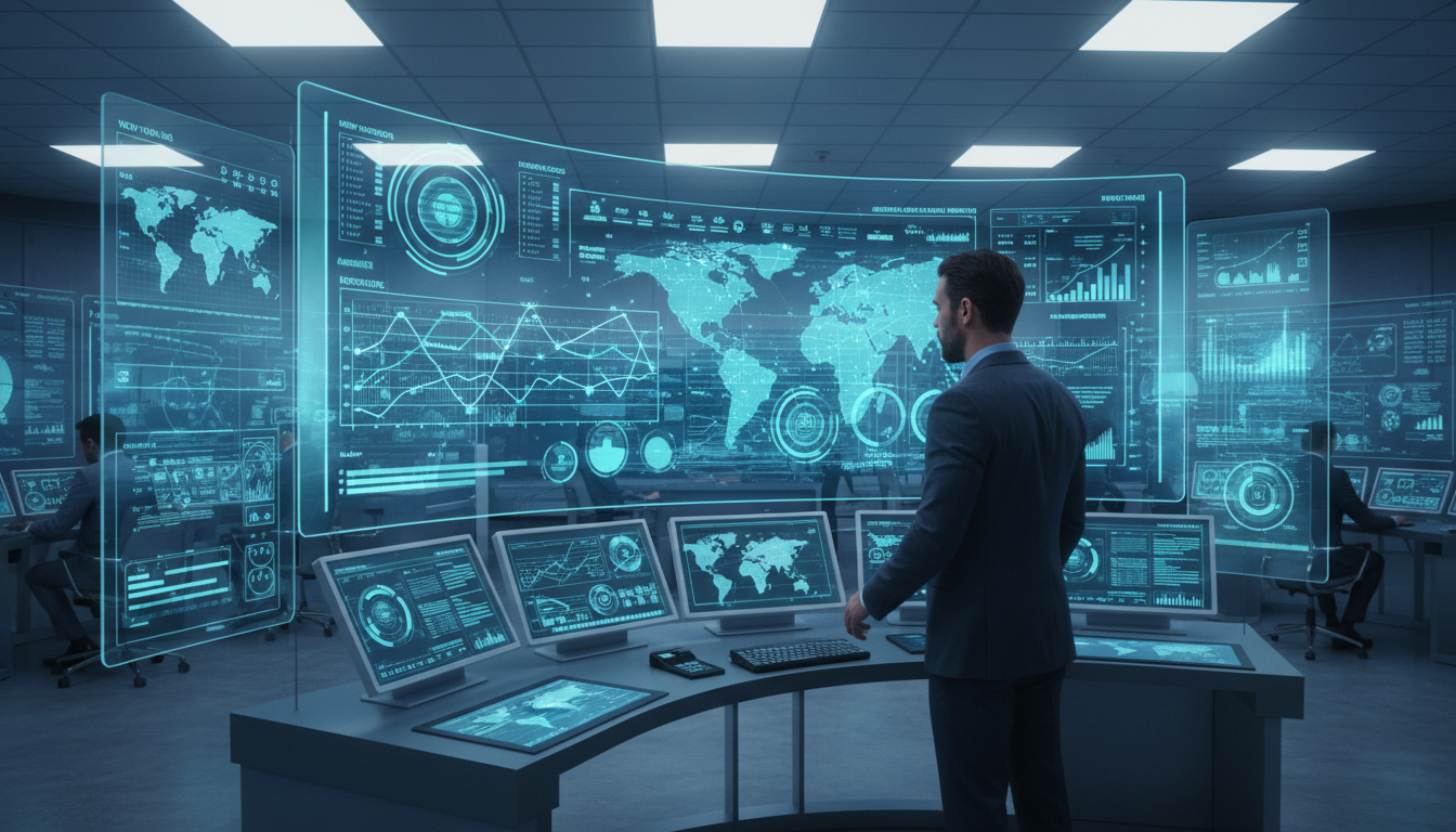 Professionele analyseert personeelsplanning systeem met automatisering